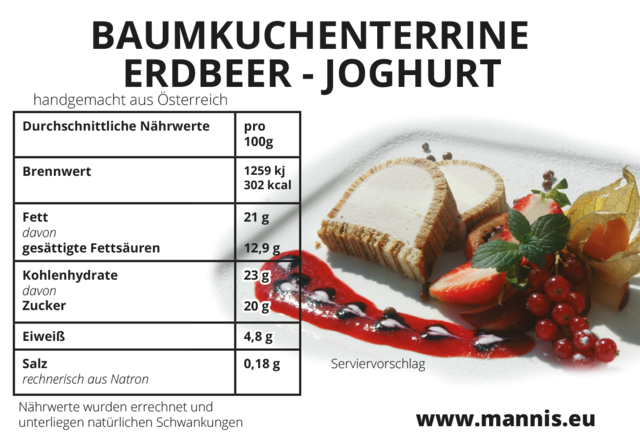 Baumkuchenterrine Erdbeer-Joghurt